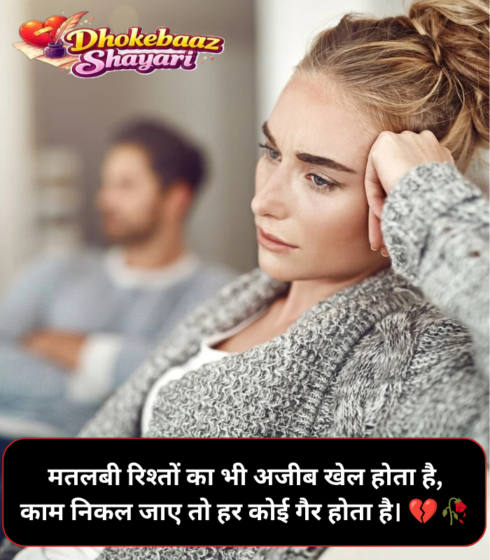 Matlabi Rishte Dhoka Shayari